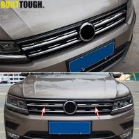 ตะแกรงหน้าหม้อรถยนต์หน้าโครเมี่ยมกรอบกันชนสำหรับ Vw Tiguan Mk2 2016 2017-2021ประดับหมวกการออกแบบการปั้นอุปกรณ์ปกป้องป้องกัน