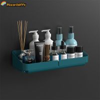 【CC】 Adhesive Shelves Wall Mounted Storage Rack Toilet Washstand Punch Shampoo Holder Accessories