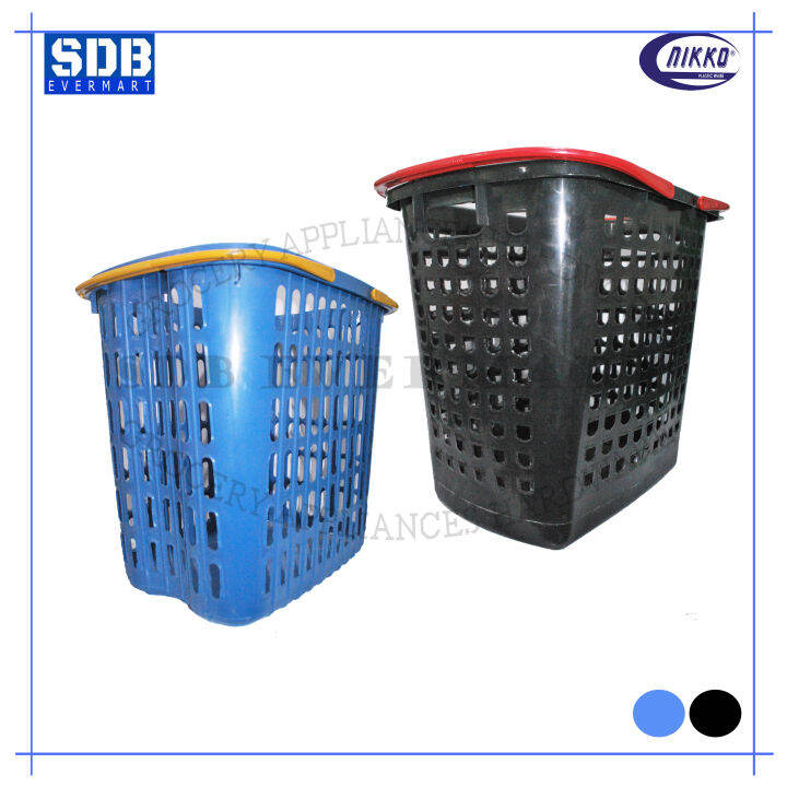 NikkoBasket Laundry with Handle[607BLK 881COL]Black Blue1pc Lazada PH