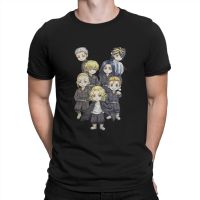 Chibi Character Manji All member Anime Essential Men TShirt Tokyo Revengers TV Show O Neck Short Sleeve Fabric T Shirt 4XL 5XL 6XL