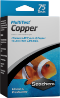 Seachem MultiTest™ Copper วัดทองแดงทุกชนิดให้น้อยกว่า 0.01 มก. / ล MultiTest ™ Copper