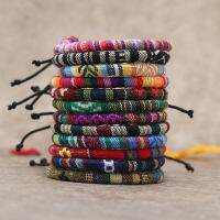 Nepal Ethnic Bohemia Rope Bracelet Men Women Fabric Fil Tissu Bracelet For Men Wristbands Pulseras Hilo Tela Hombre Clamps