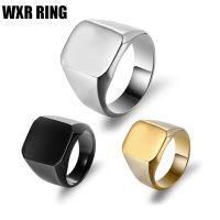 WXR RING แฟชั่นบุคลิกภาพคู่ชายและหญิงแหวนเงินทองเครื่องประดับ