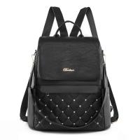 Fashion Vintage Backpacks Women Large Capacity Simple Style Waterproof PU Rucksack Shoulders Backpacks