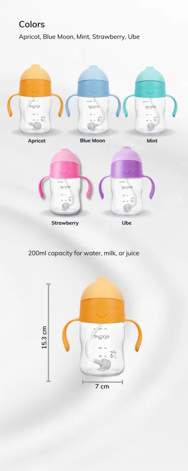 Evorie Tritan Baby Sippy Cup Weighted Gravity Straw Toddler Beginner  Training Bottle, 7 Oz Leakproof Award Winning Infant Water Bottle with  Handles for 6 months above - Yahoo Shopping