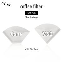 CB กระดาษกรองกาแฟ กระดาษกรองกาแฟดริป 100 แผ่น ในถุงซิบรูด ชนิด V60 และ Cone พร้อมส่ง