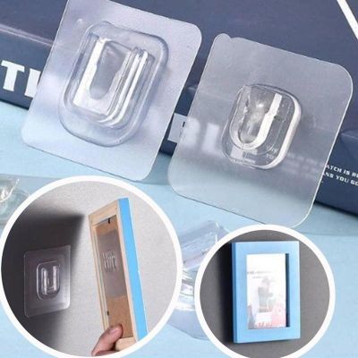 Double-Sided Adhesive Hooks Wall Hanger Transparent Multi-Purpose Stickers Wall Holder For Patch Board Fixed Photo Suction Cup