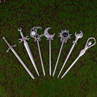 【cw】 WitchCrescentGoddness Hair Stick Pagan Occulet Hairpin AmuletHair JewelryWomen ！