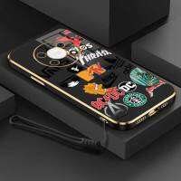 เคสสำหรับ Honor X9 5G แบรนด์ยอดนิยมป้องกันกล้องขอบซิลิโคนนิ่มฝาครอบขอบเคสโทรศัพท์ฟรีสายคล้อง