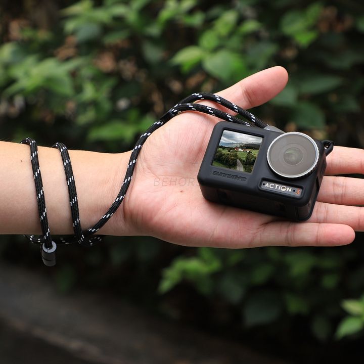 เคสป้องกันซิลิโคนสำหรับกล้องสำหรับ-osmo-action-3อุปกรณ์ป้องกันฝาครอบป้องกันรอยขีดข่วนพร้อมสายคล้องสำหรับอุปกรณ์เสริม-dji-action-3