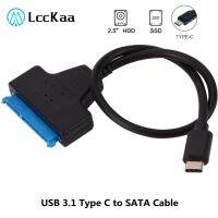 LccKaa Sata 3 To Type-C Cable USB 3.1 USB C to SATA Adapter Up To 6 Gbps Support 2.5 Inches SSD HDD Hard Drive 22 Pin SATA Cable