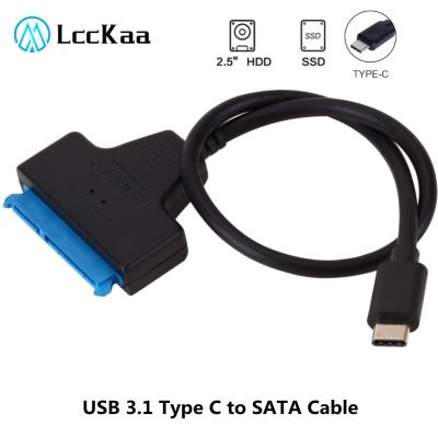 Chaunceybi LccKaa Sata 3 To Type-C Cable USB 3.1 C to Up 6 Gbps Support 2.5 Inches HDD Hard Drive 22 Pin