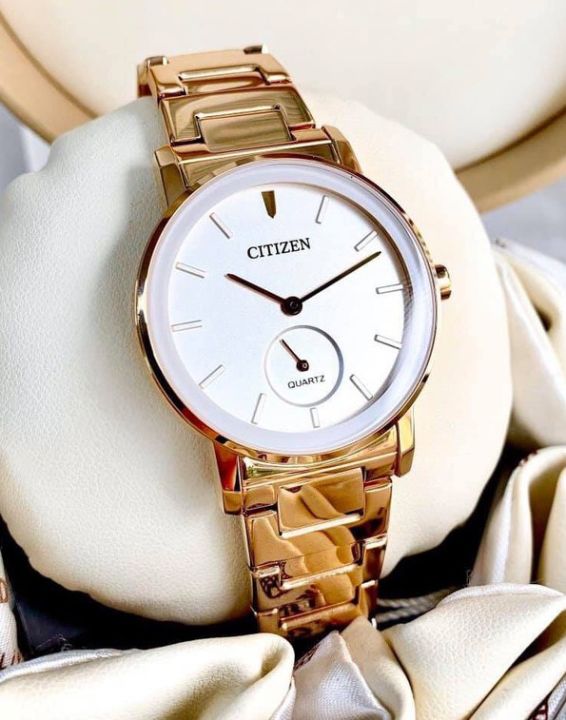 citizen-นาฬิกาข้อมือผู้หญิง-ของแท้100-รับประกันศูนย์1ปี-รุ่น-eq9062-58a-เรือนทอง-หน้าปัดขาว-รุ่นeq9062-58e-เรือนทอง-หน้าปัดดำ-กรุณาเลือกสี