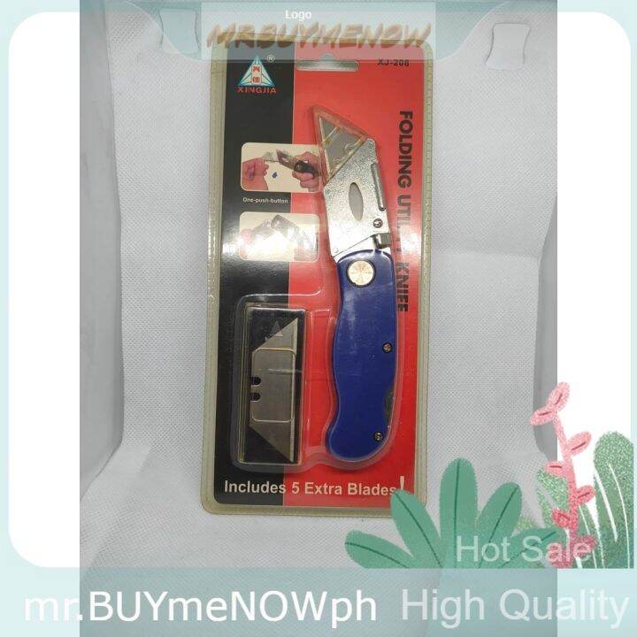 Ins Foldable Handy Folding Utility knife Cutter With Extra 5