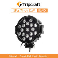 Tripcraft LED work light Driving lights headlamps 12V 24V for off road Truck Tractor ATV SUV auto 4WD 4x4 UAZ ramp 51W spotlight