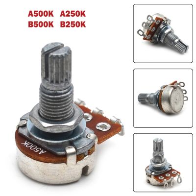 Guitar Potentiometer 250K Or 500K Ohms For Choose 18mm Pots Shaft Length A250 B250 A500 B500K Volume Or Tone Parts