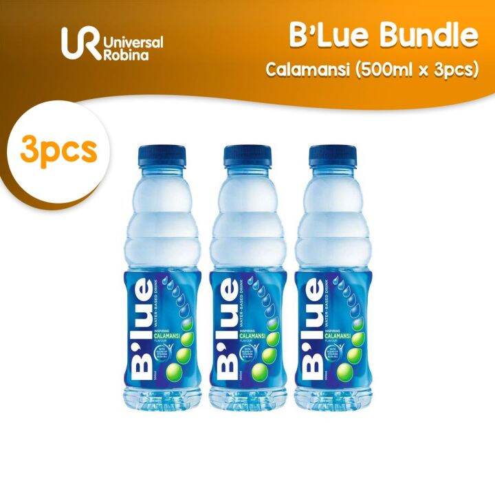 3 x B'lue WaterBased Drink Calamansi (500ml) Lazada PH