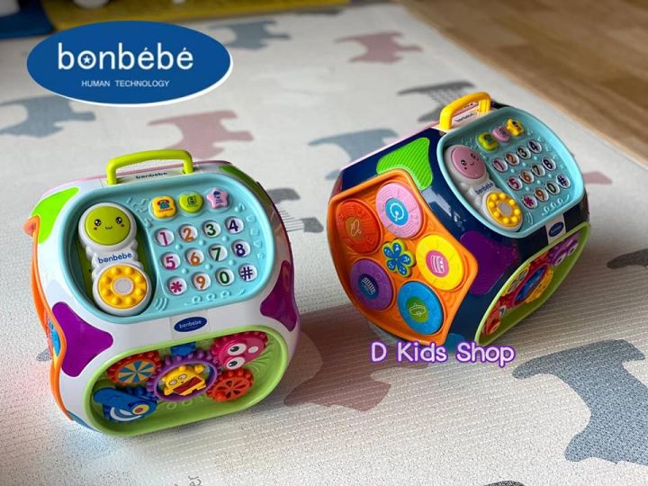 bonbebe-7-in-1-mini-edu-cube-korean-brand-ลิขสิทธิ์แท้-กล่องกิจกรรมเด็ก-กล่องกิจกรรม7ด้าน-กล่องกิจกรรม