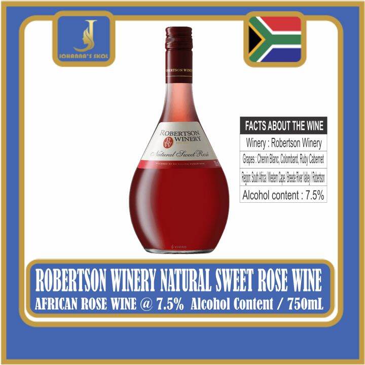 Robertson Winery Natural Sweet Rose Wine 750mL Lazada PH