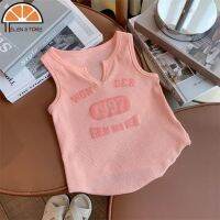 ชุดเดรสทรงดินสอพิมพ์ลายอักษรย่อใหม่ของเสื้อลำลอง HS Girls เสื้อคอวี Summer