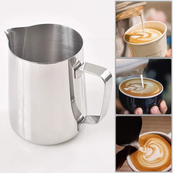 Stainless Steel Milk Frothing Pitcher Espresso Steaming Coffee Barista  Latte Frother Cup Cappuccino Milk Jug Cream