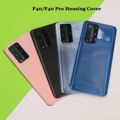 Original Back Glass Battery Cover For Huawei P40 ANA-LX4/P 40 Pro ELS-NX9 Rear Door Panel Housing Repair Parts With Camera Lens