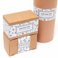 20pcs Thank You Stickers Seal Labels Small Business Handmade Gift Decoration Stickers 4*25cm Labels Personalized Package Label Stickers Labels