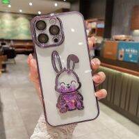 Cartoon Bear Glitter Quicksand Case for iPhone 14 Pro Max 13 12 11 X Xr Xs 7 8 Plus Transparent Plating Camera Film Soft Cover  Screen Protectors