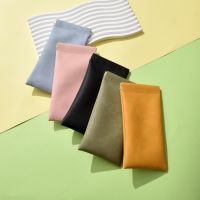 Soft PU Leather Reading Glasses Bag Cases Waterproof Solid Color Eye Glasses Data Cable Headphone Storage Bag