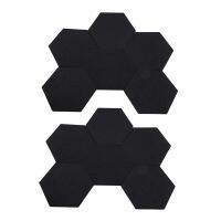 12 Pack Felt Memo Board Decorative Notice Board Hexagon Bulletin Board,Felt Cork Board Tiles,Pin Board Wall Decor