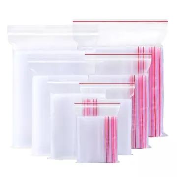 100PCS/Pack Resealable Zip Lock Bags Self Seal Clear Plastic