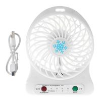 【Old 7 s electric fan】   USB สำหรับวางบนโต๊ะพัดลมตั้งโต๊ะไฟ LED กลางแจ้ง5W แบบพกพาที่ไม่มีแบตเตอรี่18650TH