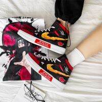 COD DSGRTYRTUTYIY ready stock size 31-44 Anime Design Naruto anime joint aj mens and womens shoes Air Force No. 1 high-top sneakers youth students childrens sneakers