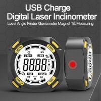 Laser Digital Protractor Inclinometer Rechargeable Angle Ruler Inclinometer Level Angle Goniometer Magnet Tilt Measu Tool