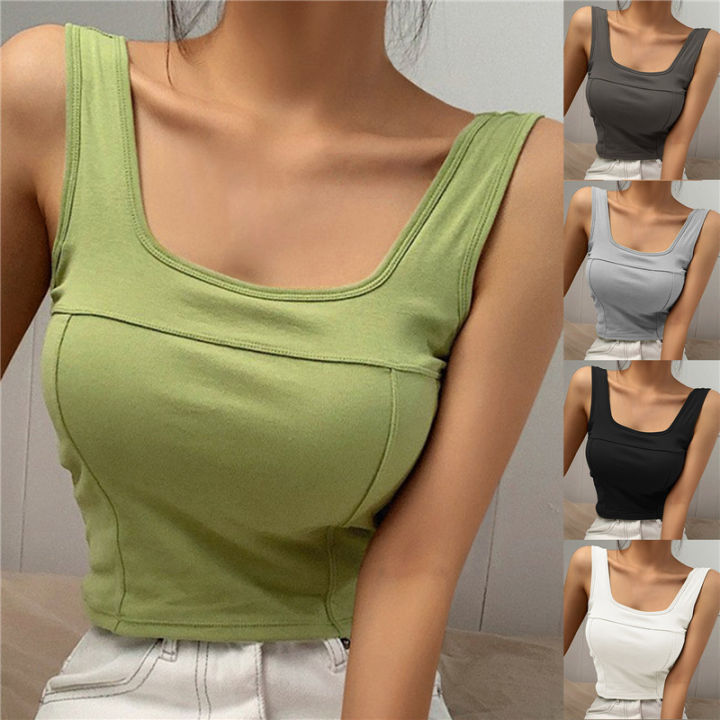 เสื้อครอป-y2k-ฮิปป๊อปสำหรับผู้หญิงเสื้อครอปเสื้อชั้นในสตรีเซ็กซี่ฮิปป๊อปเกาหลี2023แฟชั่นใหม่คงที่