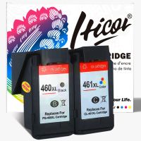 Hicor ตลับหมึกรีไซเคิลสำหรับ Canon PG 460 CL 461 Cl-461xl Pg-460xl ใช้ได้กับ TS5340ปริ้นท์เตอร์ Pixma