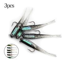 hot！【DT】 3PCS Soft Shad Tail 75mm with Or Artificial Silicone Fork Catfish Bait for Fishing Tackle