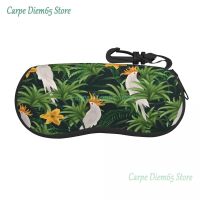 【LZ】✔  Bolsa de óculos de proteção para homens e mulheres Estojo para óculos de sol Caixa de óculos de leitura Folhas tropicais