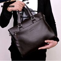 Brand New Pu Leather Messenger Bag Men 14/15/15.6 Inch Handbag Male Travel Pad Shoulder Bag for Men Office Briefcase Totes