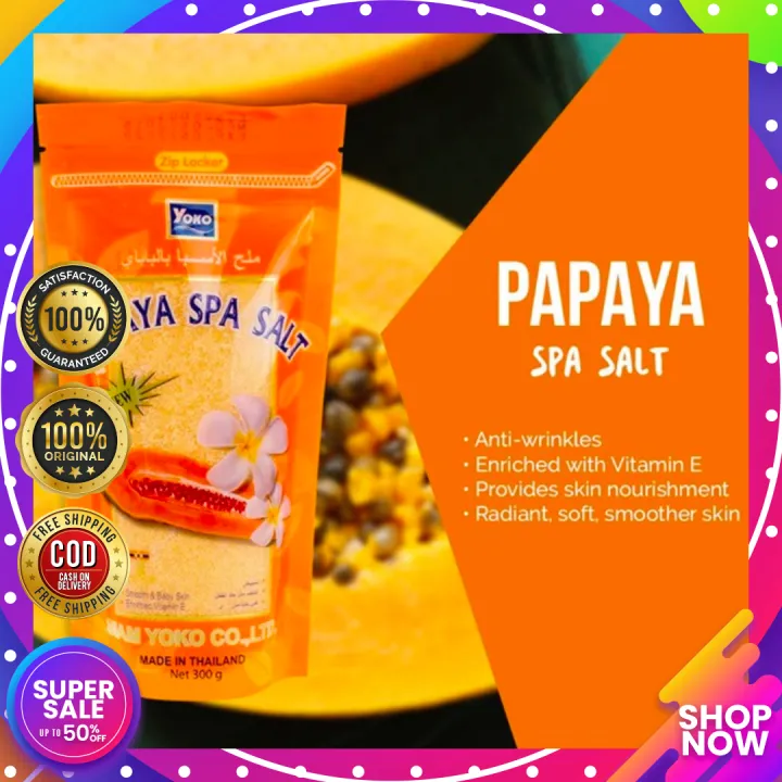 PINAS BEST Original COD Thailand Yoko Spa Salt Papaya Body Scrub