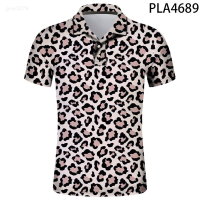 Ropa De Hombre 2023 Fashion Casual Summer Short Sleeve New 3d Printed Leopard Print Men Shirts Streetwear Cool Polo Homme Ropa Unisex summer polo