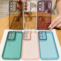 เคส S22Ultra S21FE S20FE S22Plus S23FE กาแล็คซี่สีใสนุ่มกล้องซิลิโคนห่วงกันชนฝาครอบโทรศัพท์กันกระแทก