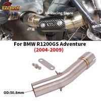 Slip On 51mm For BMW R1200GS Adventure ADV Motorcycle Exhaust System Escape Muffler Tube Connection Link Pipe 2004 - 2009