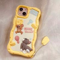 เคสโทรศัพท์ NLWVXCheese แมวและหนู iPhone 12 13pro ซิลิโคน11 /Xsmax/xr สเตอริโอ