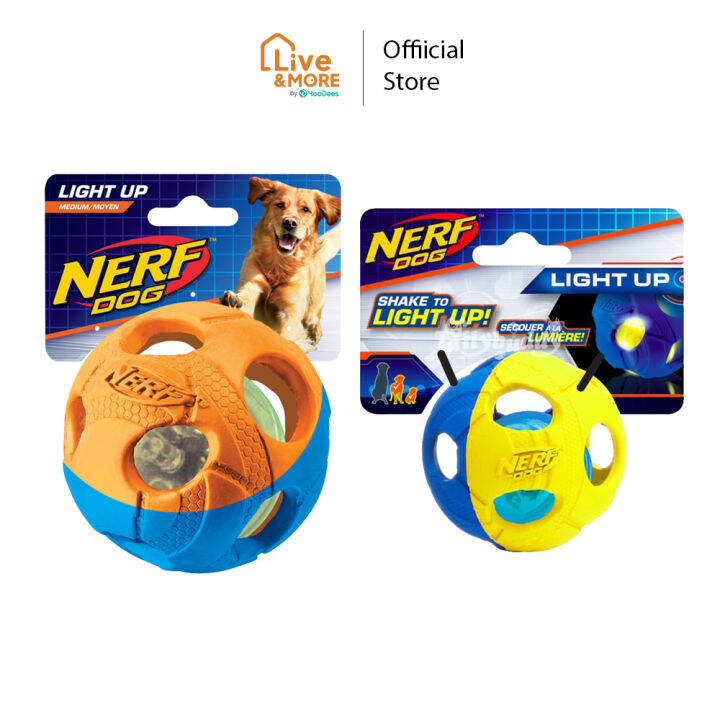 nerf-dog-เนิร์ฟด็อก-led-bash-ball-ของเล่นสุนัข-บอลยางสองลูกซ้อน-ขนาด-2-5-และ-3-5-นิ้ว