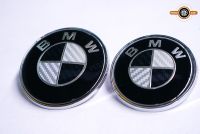 โลโก้ BMW Carbon เคฟล่า ติดหน้า 82MM หลัง 74MM BMW