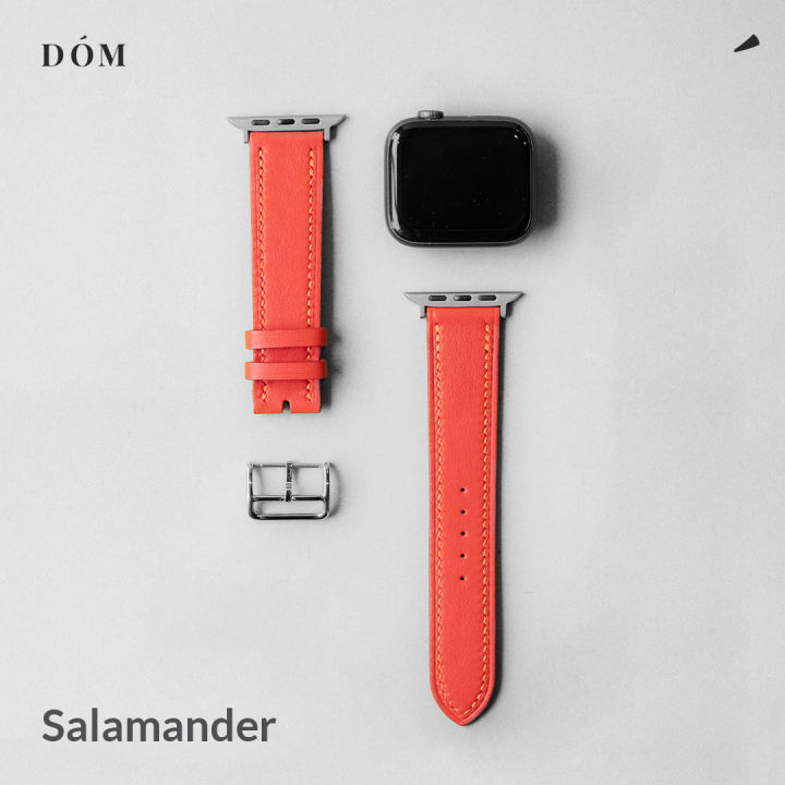 สายนาฬิกา-apple-watch-dom-type-01-salamander-สายนาฬิกาหนังแท้-italian-fine-grain-สายแอปเปิ้ลวอชหนังแท้