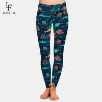 【VV】 LETSFIND Elastic Waist Leggings Cartoon Print  Warm