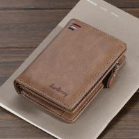 Baellerry Fashion Men Wallets With Zipper Coin Pocket Small Leather Card Holder High Quality Male Bifold Purse Wallet Carteira