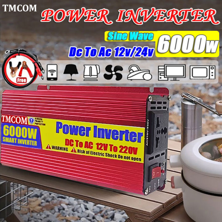 จัดส่งในพื้นที่-อินเวอร์เตอร์-12v-24v-200w-เครื่องแปลงไฟรถเป็นไฟบ้าน-ตัวแปลงไฟรถ-ใช้อุปกรณ์ไฟบ้านได้ในรถ-dc-12v-to-ac-220v-1500w